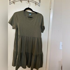 Old Navy Olive T-Shirt Dress Size Medium